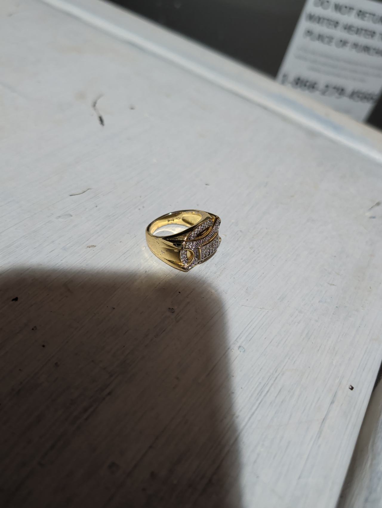 Men's 14K Yellow Gold Diamond Statement Ring