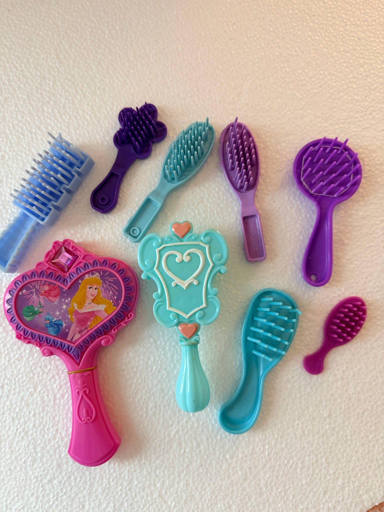Various Lot of Doll Brush and Mirror Accessory Lot Disney Princess