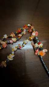 Multi-Strand Hematite and Carnelian Chip Necklace - Image 4