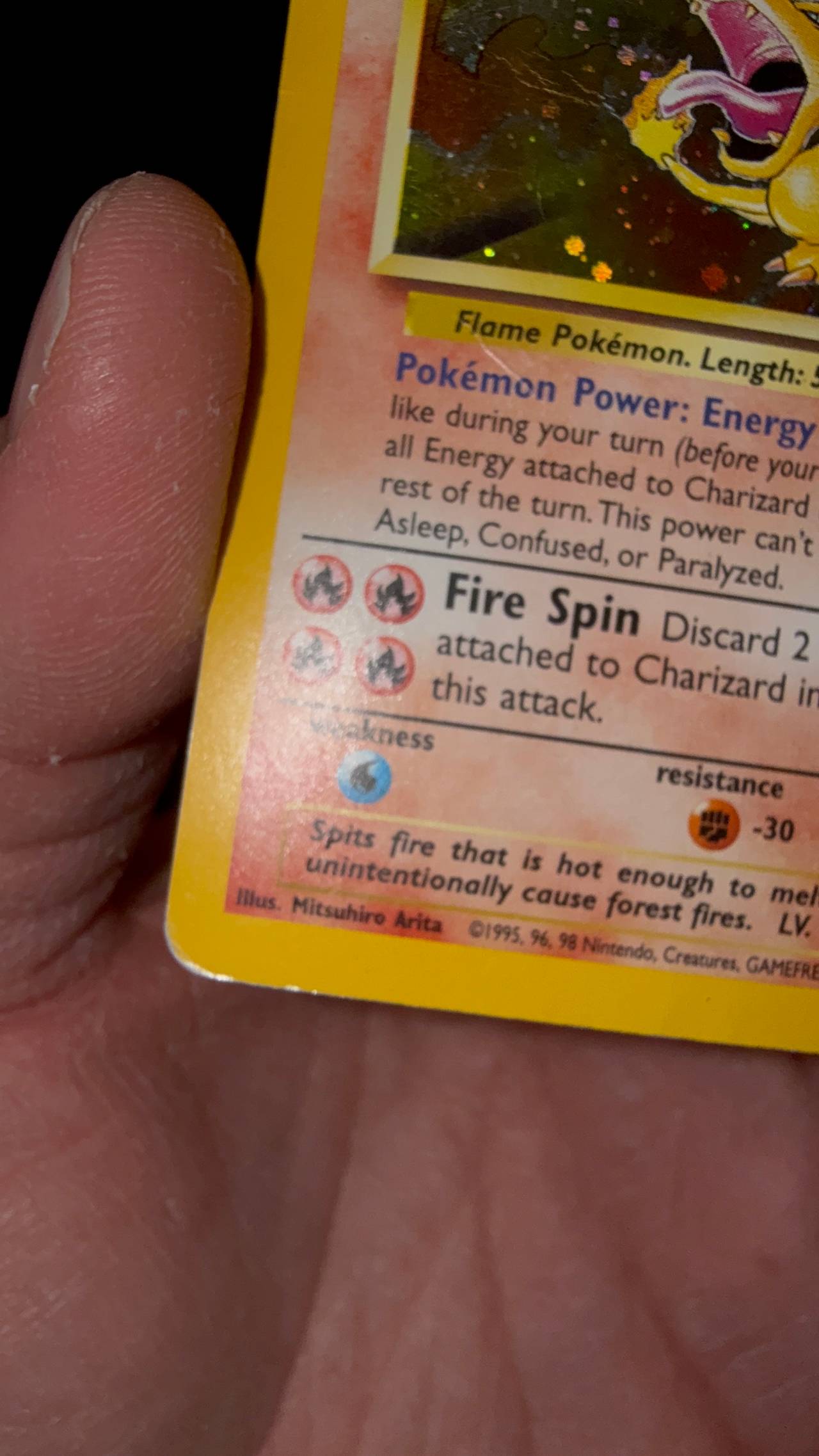 Pokémon Charizard Base Set 2 Holo 4/102 HP/DMG