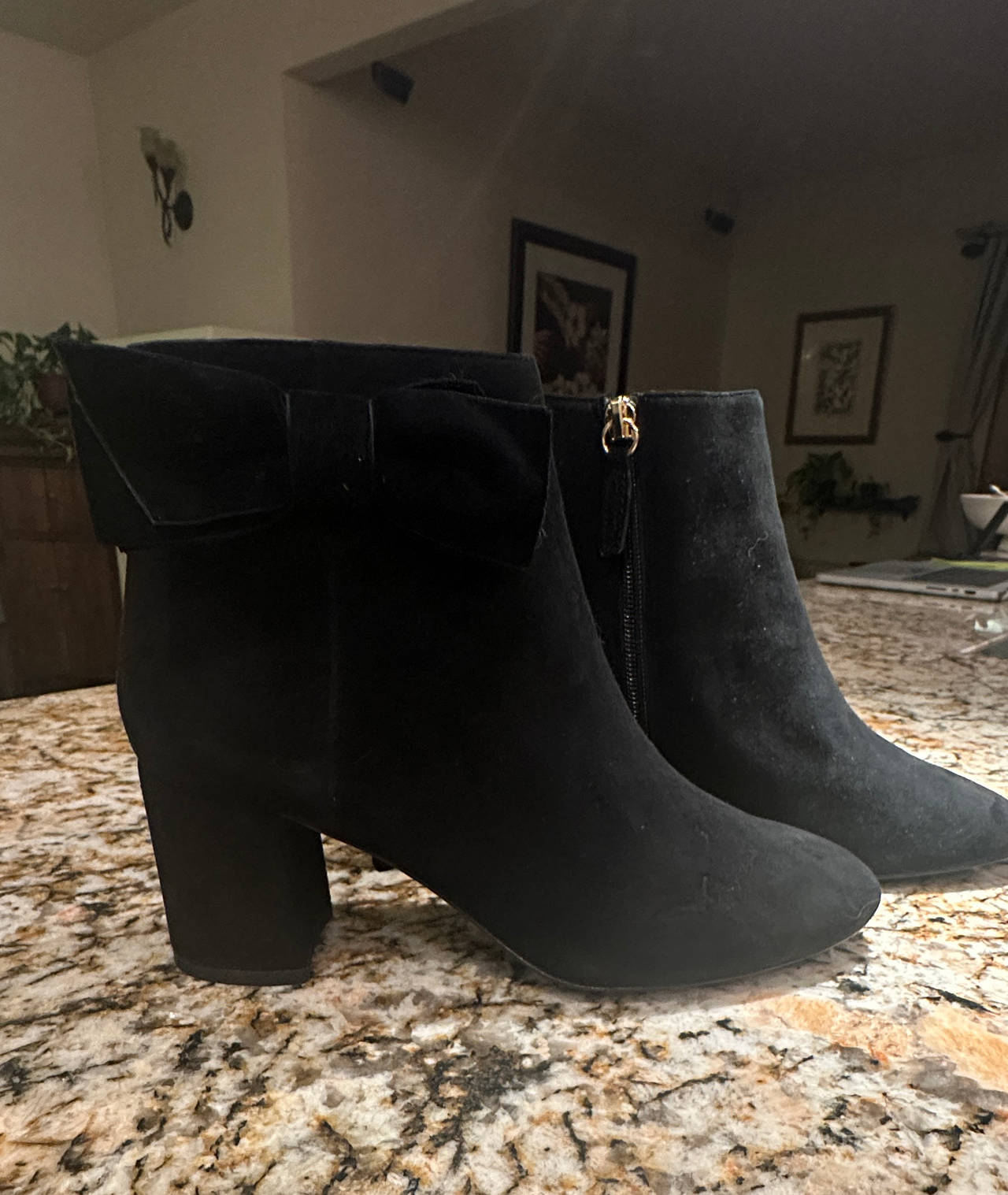 Kate Spade New York Suede Bow Ankle Boots