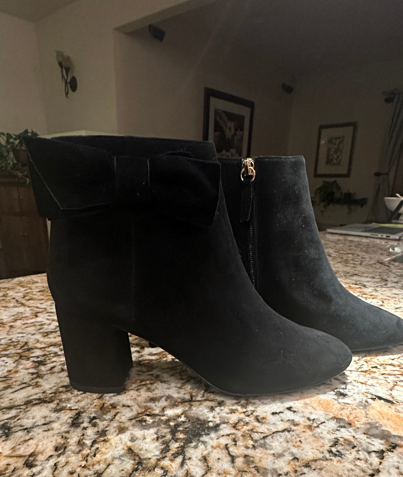 Kate Spade New York Suede Bow Ankle Boots