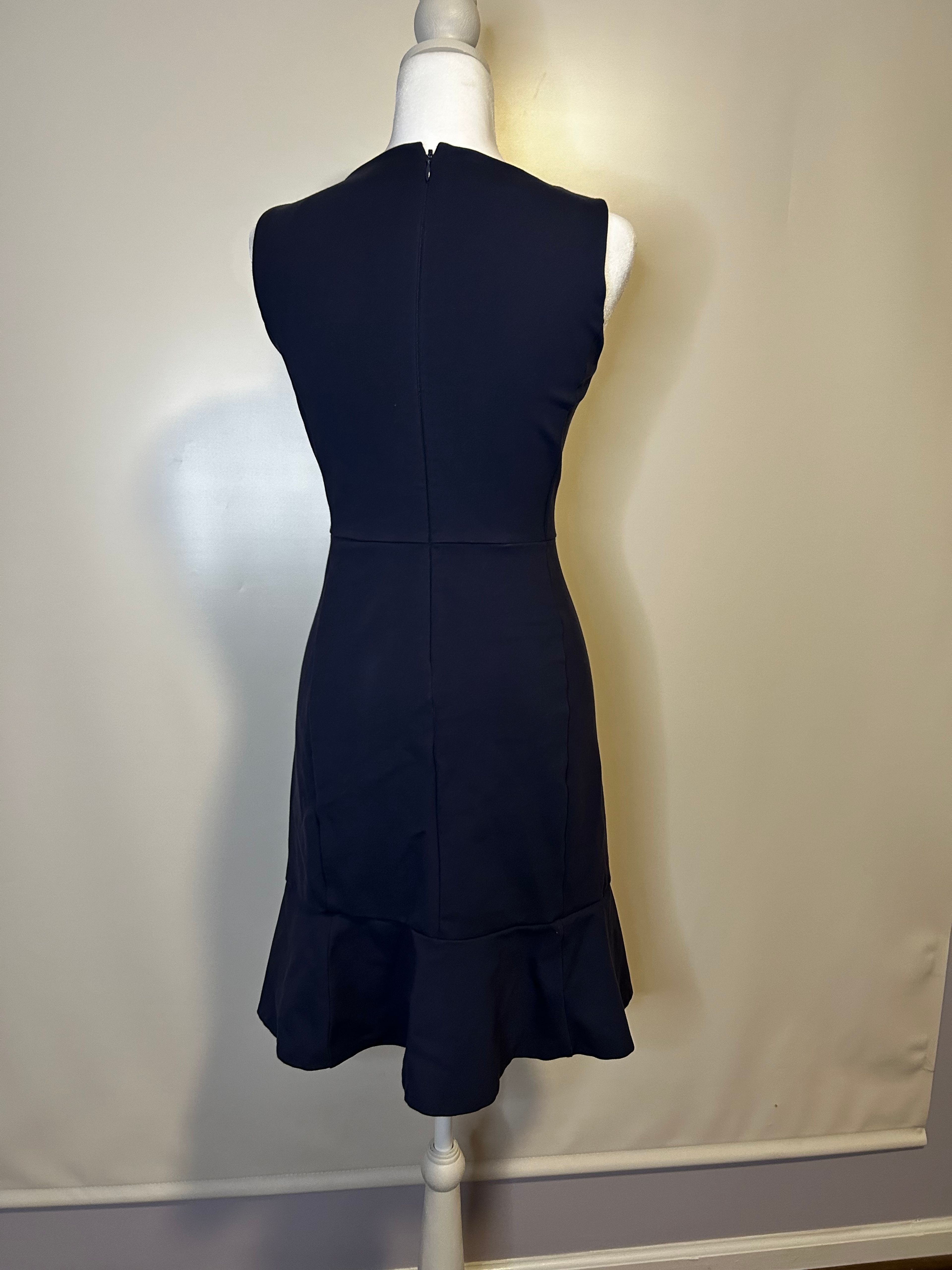 J. Crew Knit Sleeveless Dress Navy Gray - Image 2