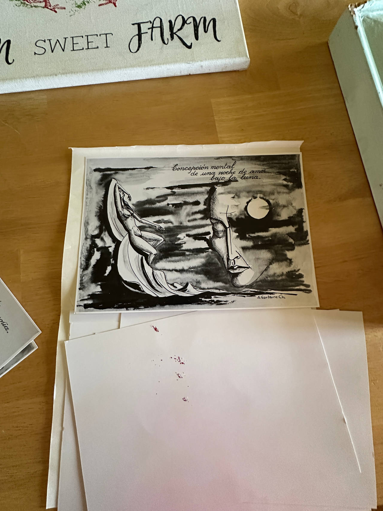 Original Surrealist Ink Drawing