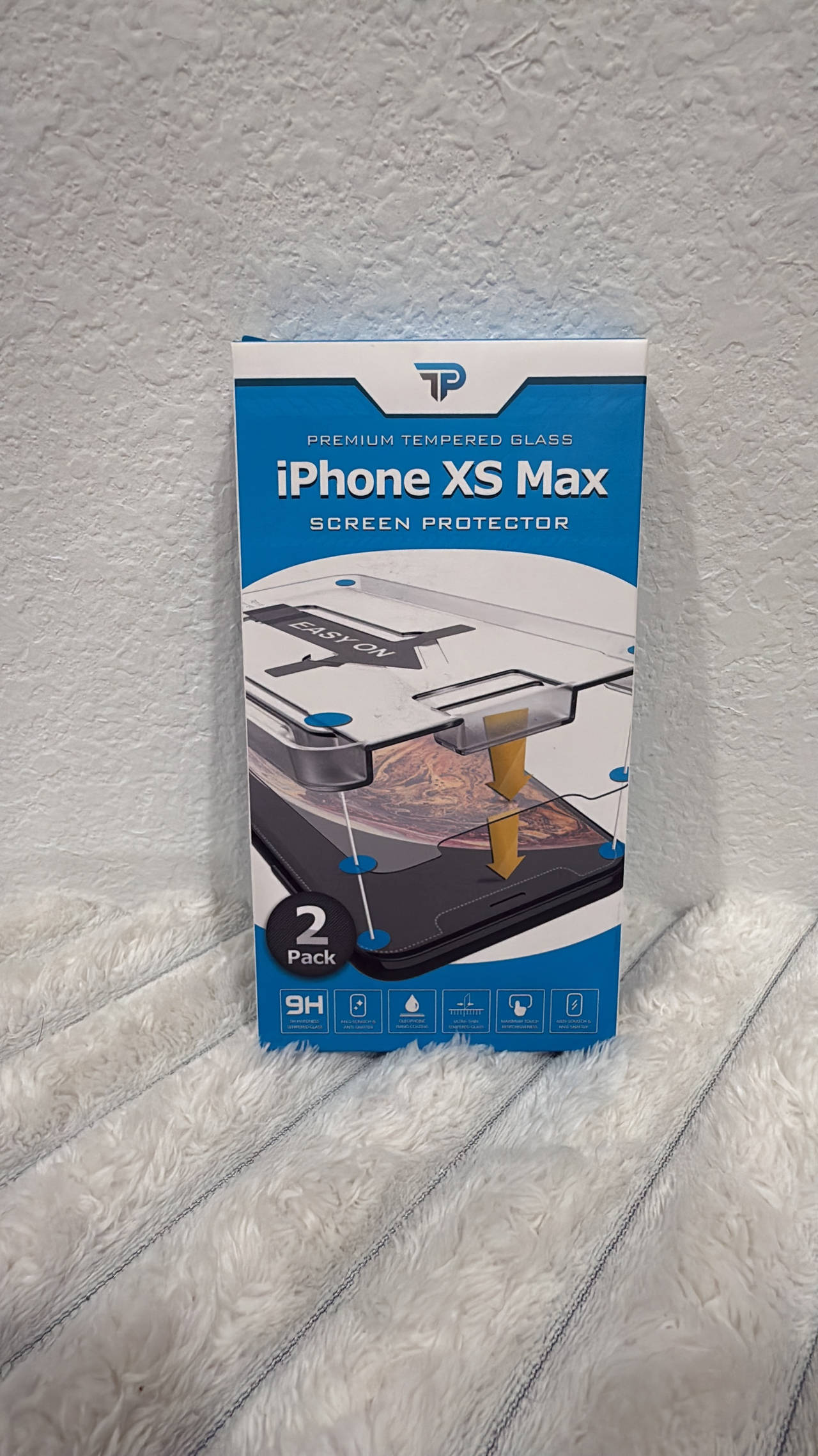 Tauri iPhone XS Max Tempered Glass Screen Protector 2-Pack