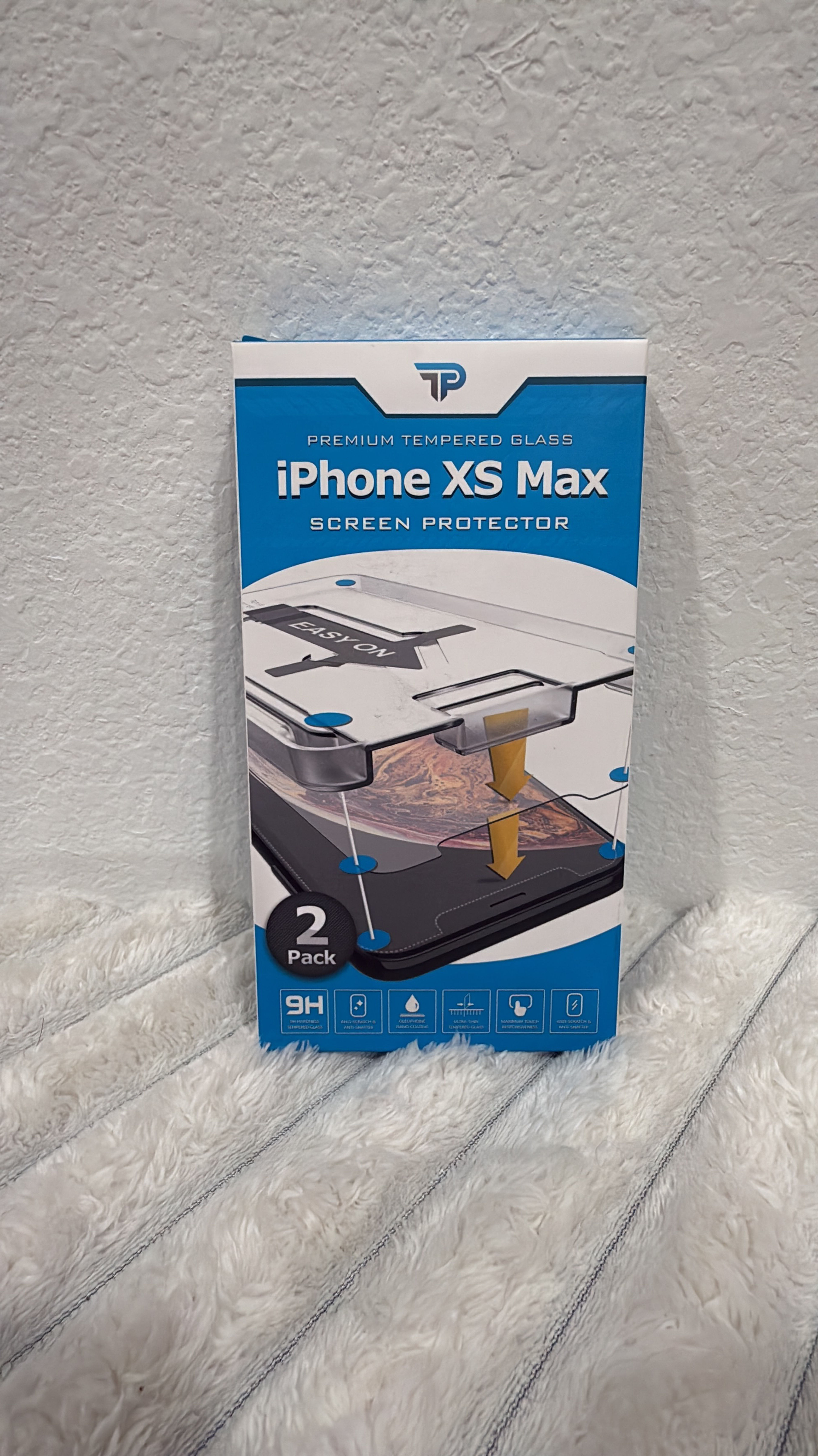 Tauri iPhone XS Max Tempered Glass Screen Protector 2-Pack