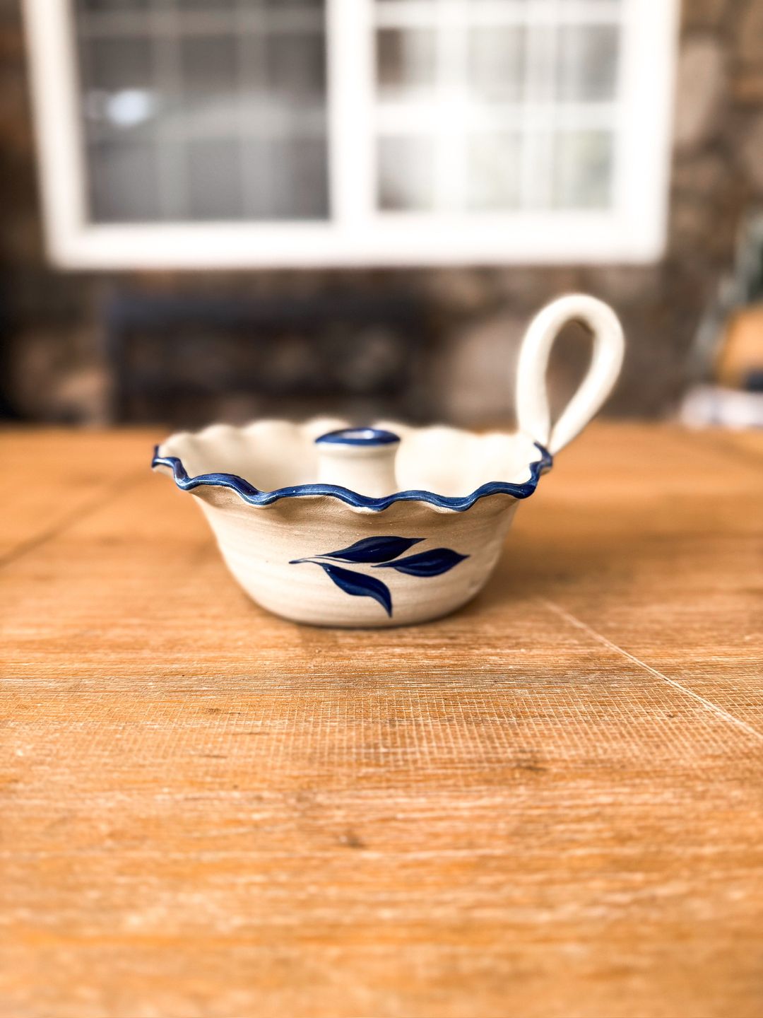 Rowe Pottery Works Salt Glaze Chamberstick