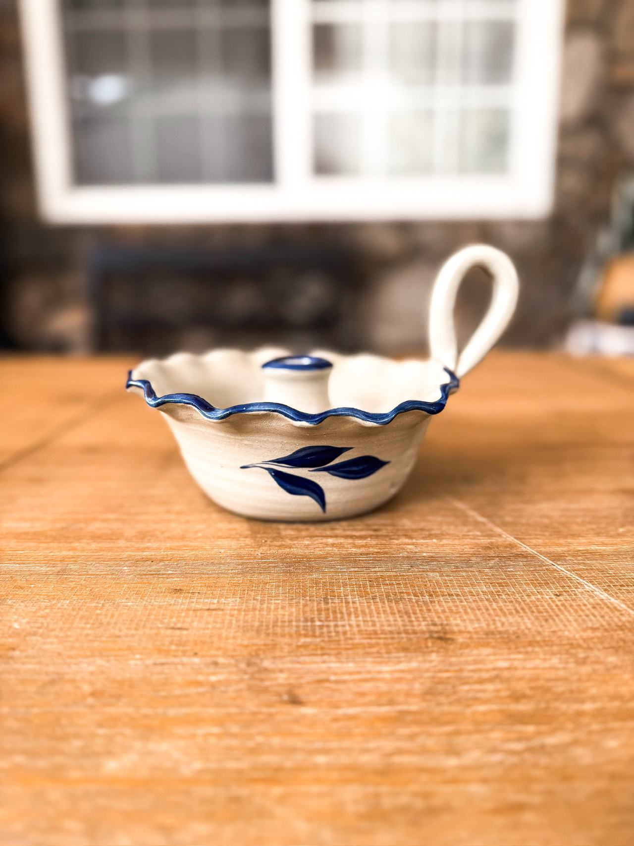 Rowe Pottery Works Salt Glaze Chamberstick