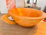 Pottery Barn Mango Wood Dough Bowl Distressed Natural Rustic 23x 7.5" #8017 - Image 3