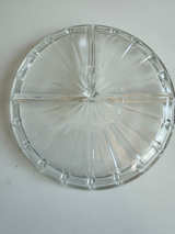 Vintage 3-Section Divided Glass Serving Dish - Image 1