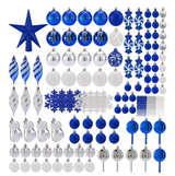 130 Pcs Christmas Ball Ornaments, Christmas Tree Decoration Set Red Christmas - Image 3