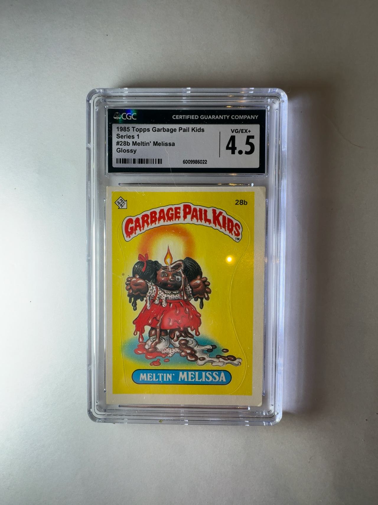Topps Garbage Pail Kids Meltin' Melissa #28b 1985 Series 1 CGC 4.5