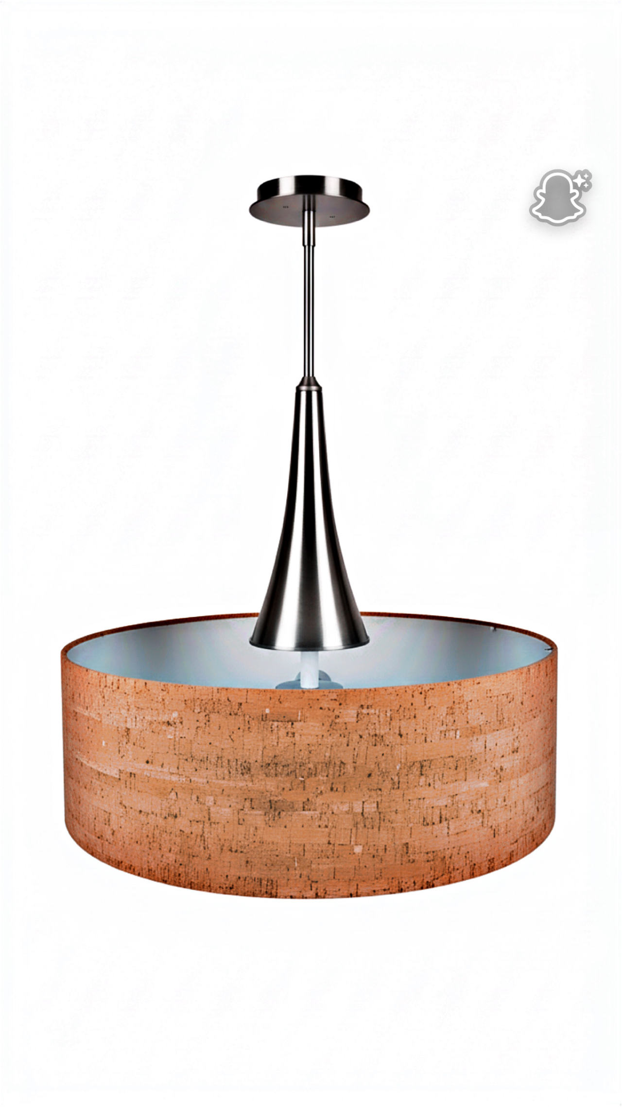 Kenroy Home Bulletin 3-Light Natural Cork Drum Pendant 93013BS