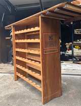 Vintage Barton & Guestier Wooden Wine Rack & Tasting Bar Table - Image 1