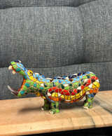 Barcino Design Mosaic Hippo Figurine - Image 1