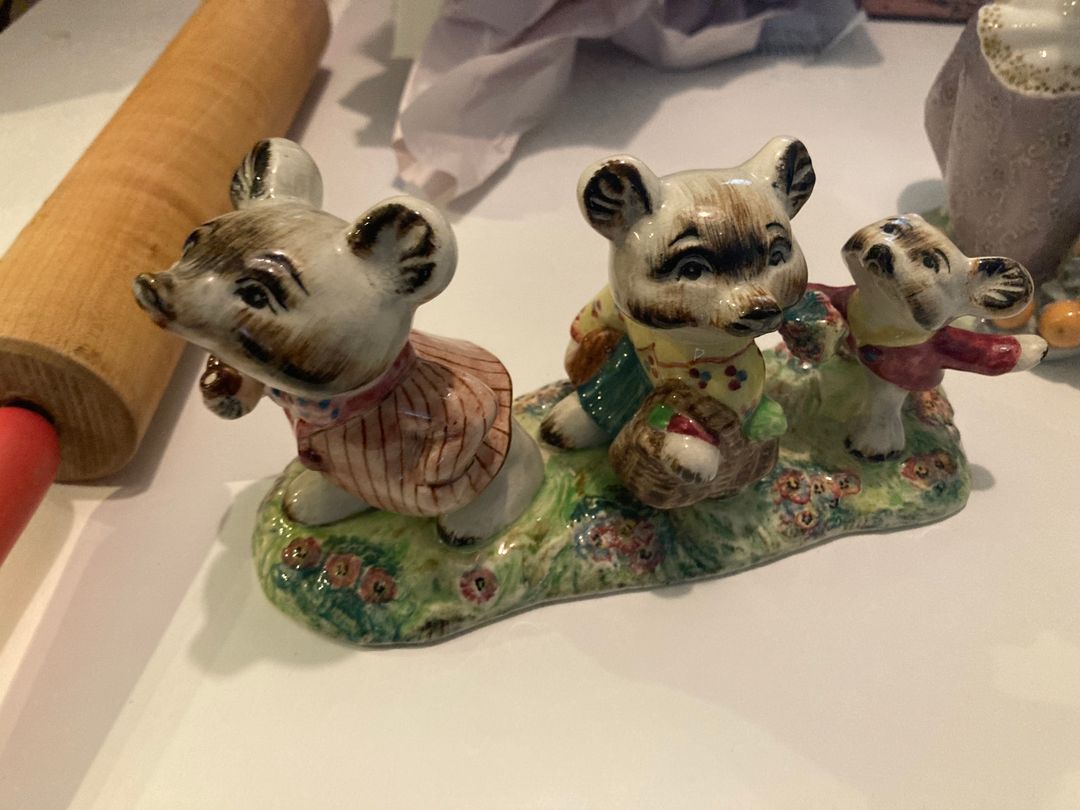 Ceramic Mouse Family Figurine
