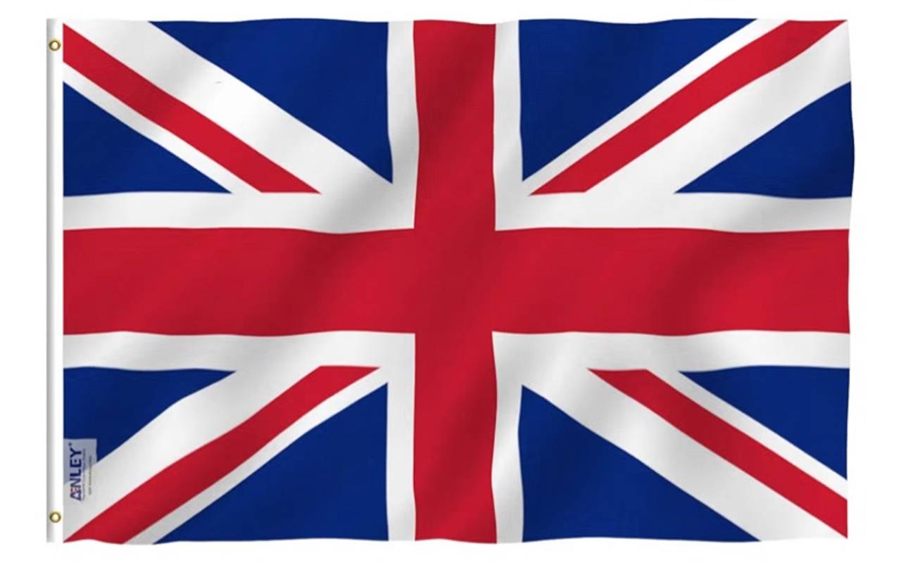 Anley 2-Pack Fly Breeze 3x5 Foot United Kingdom UK Flag - Vivid Color FadeProof
