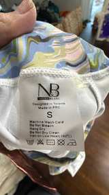 Noire & Blanc Marble Print Mesh Panel Leggings - Image 6