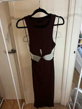 Ribbed Cut Out Midi Dress - Image 1