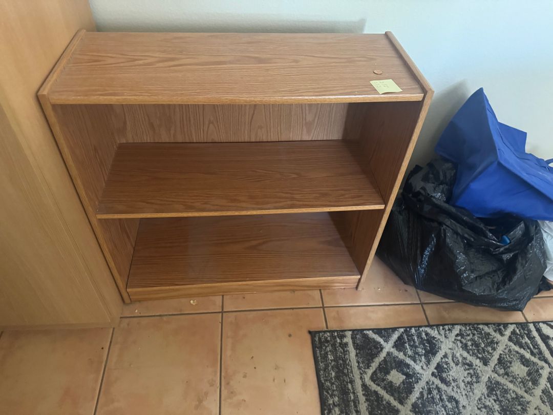 Wooden 2-Shelf Bookcase