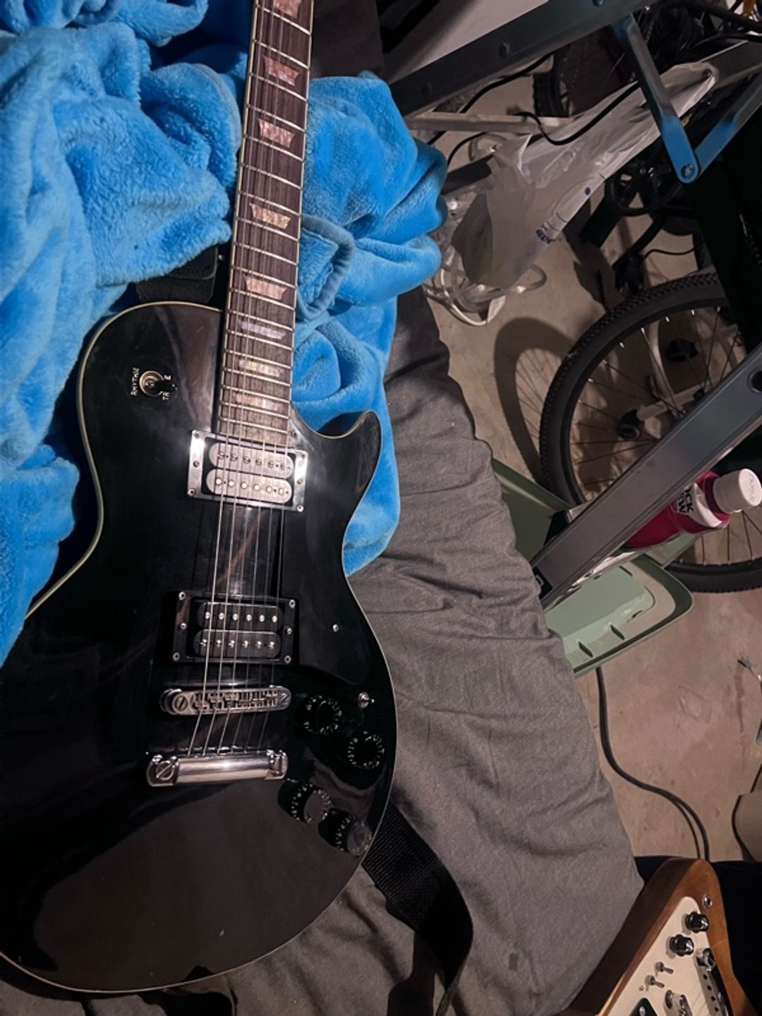 Vintage V100 ProShop Unique Black Electric Guitar