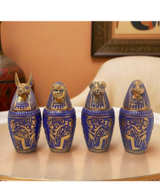 Egyptian Canopic Jars Set of 4 - Image 1