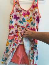 Girls Butterfly Print Swim Dress Size 12/13 - Image 3