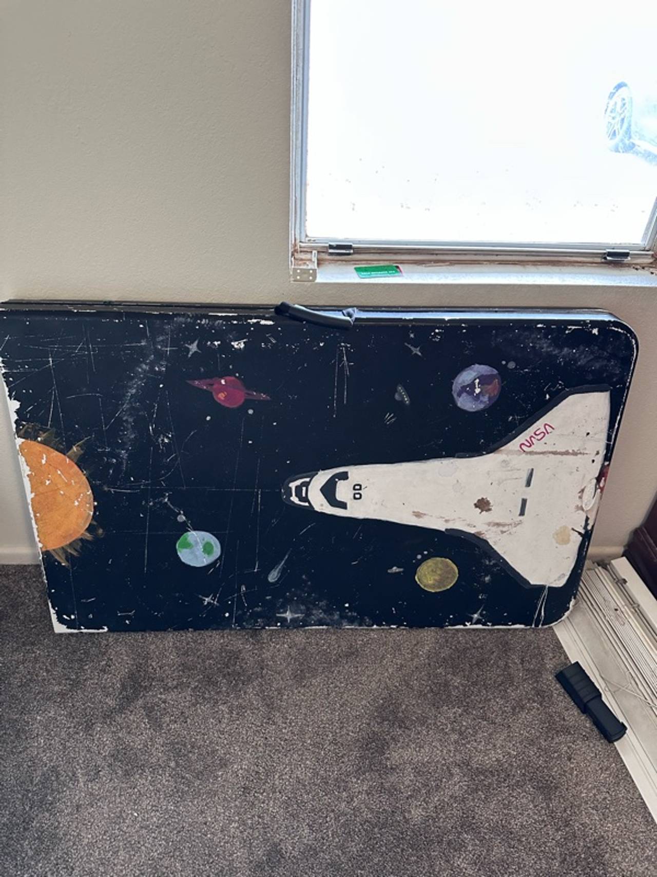 Space themed 8ft beer pong table 