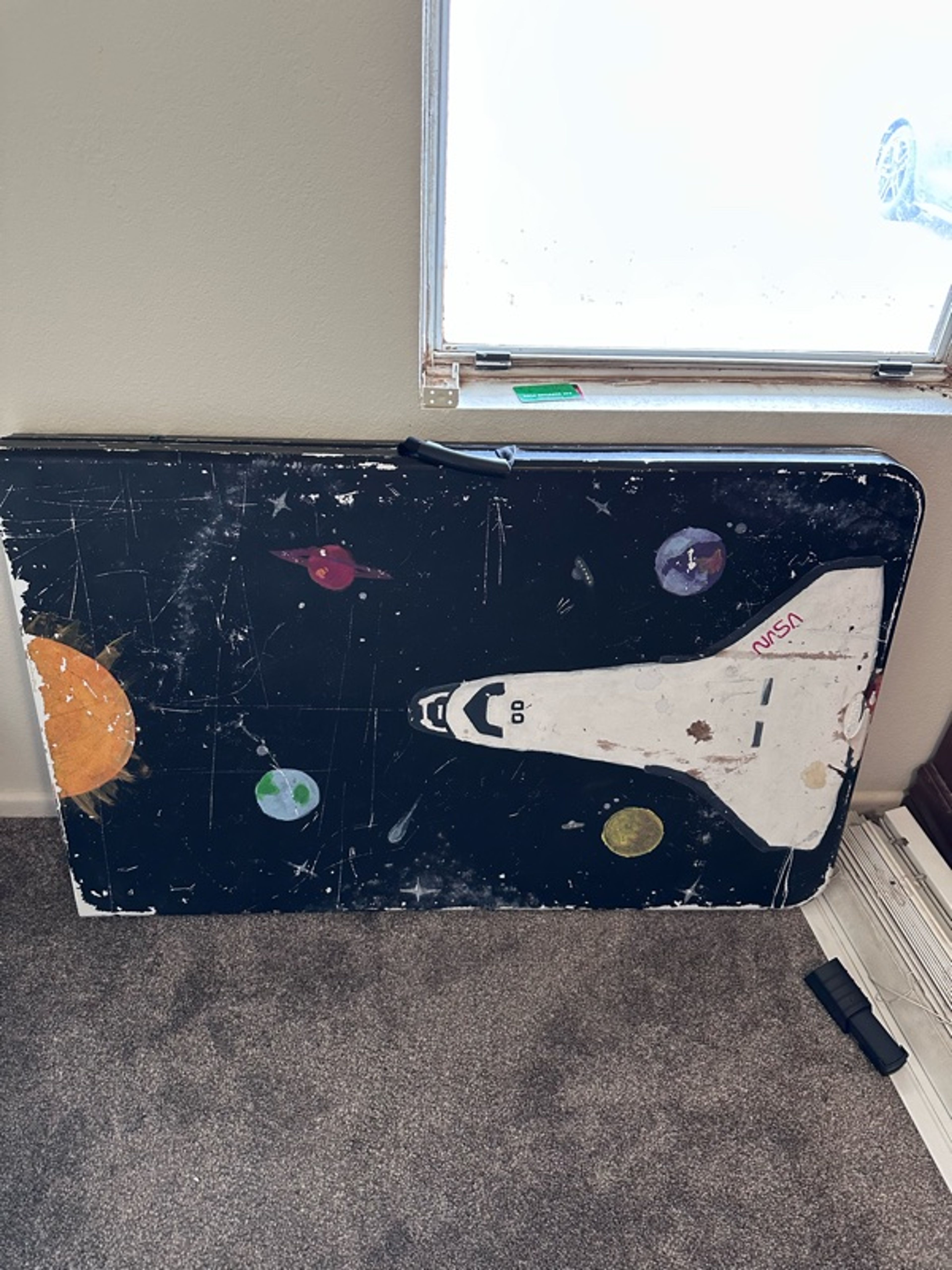 Space themed 8ft beer pong table 