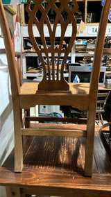 Hepplewhite Style Shield Back Armchair with Cane Seat - Image 2