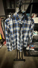 Eddie Bauer Blue Plaid Flannel Shirt - Image 2