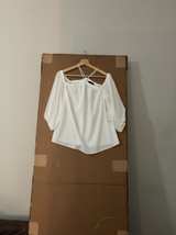 1.State Off-The-Shoulder White Blouse - Image 1