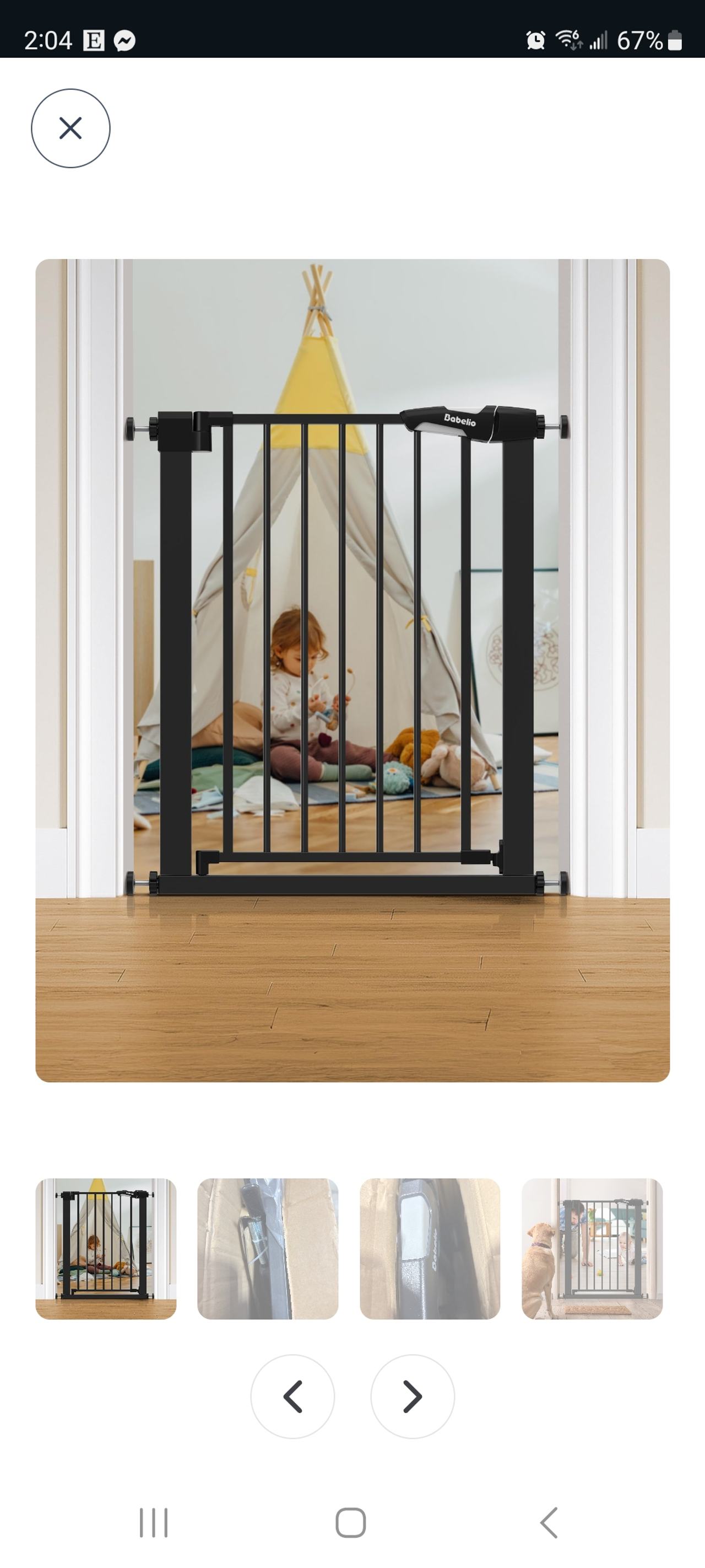 Babelio Pressure Mounted Baby Gate