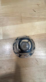 Vintage Silver Overlay Glass Perfume Bottle with Stopper - Image 2