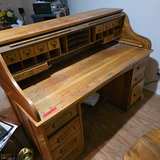 Oak Roll Top Desk - Image 2