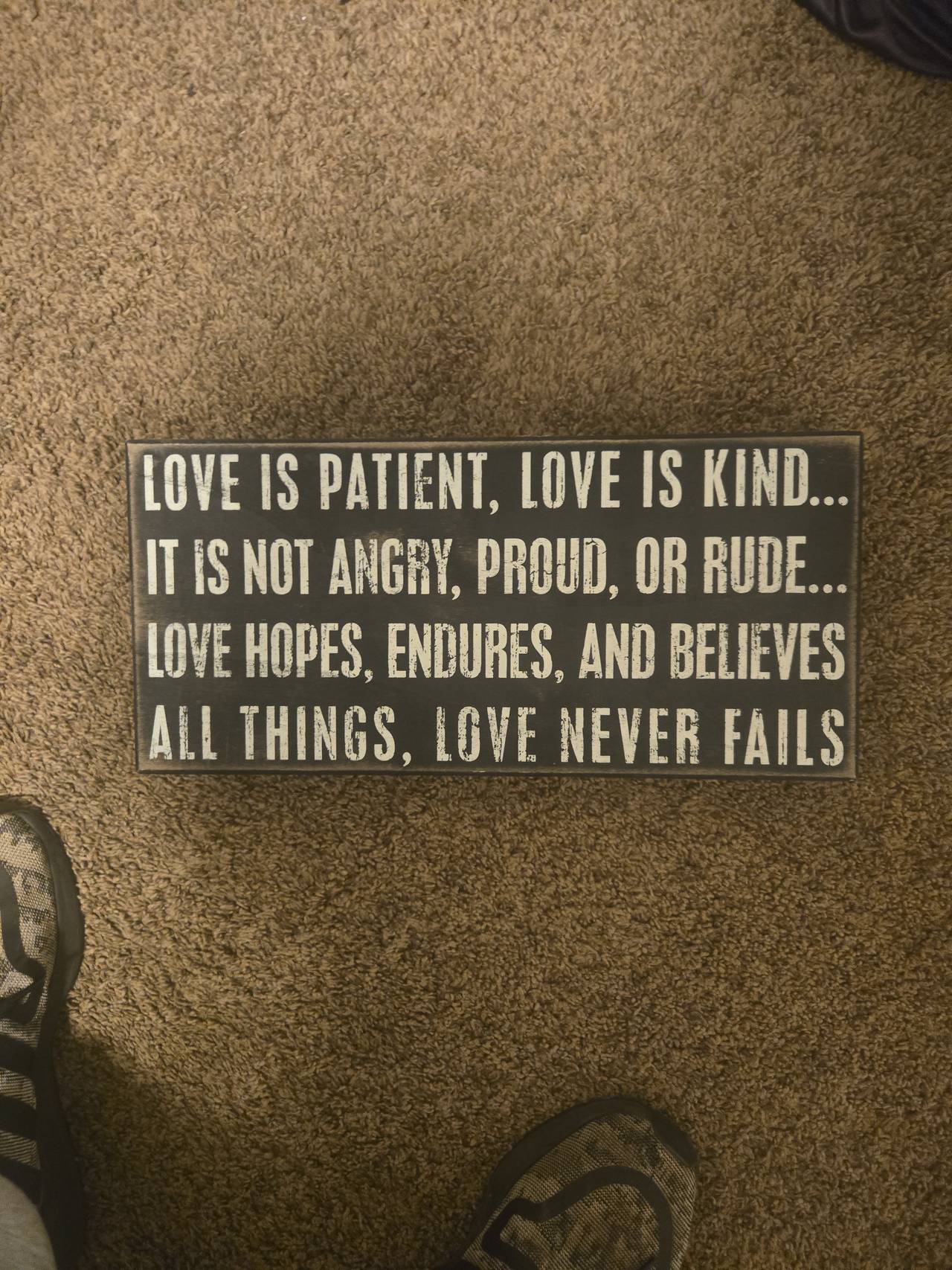 Love is Patient Wooden Wall Sign