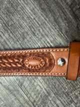 Texas Saddlery Basketweave Leather Belt - Image 4