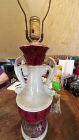 Vintage Victorian Style Porcelain Urn Lamp - Image 5