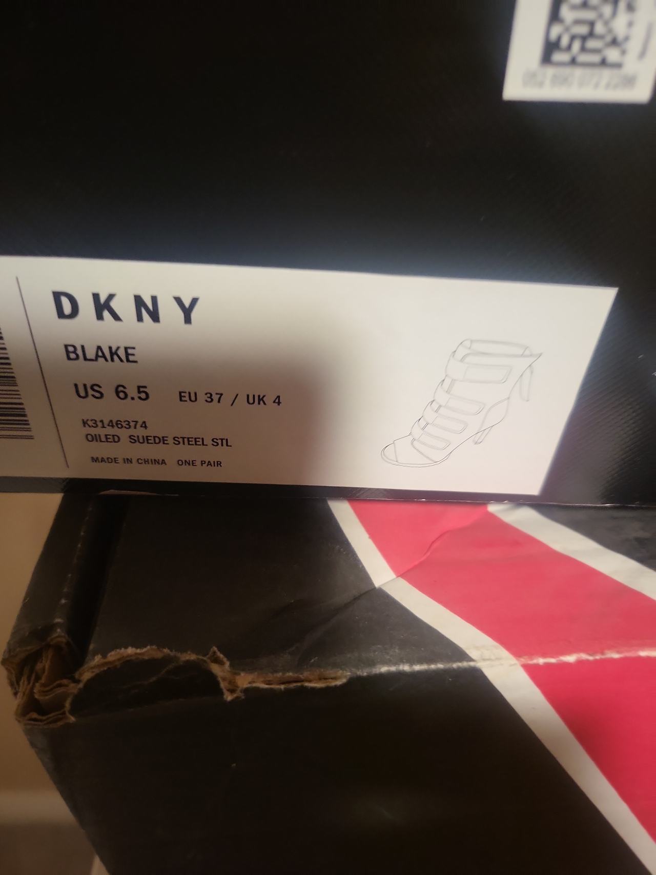 DKNY Grey Suede Multi-Strap Open Toe Booties