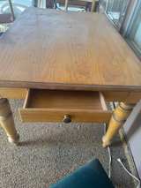 Vintage Wooden Dining Table and Chairs Set - Image 5