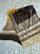 Brown and Yellow Silk Scarf - Image 1