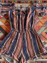 True Luck Striped Flutter Sleeve Romper - Image 3