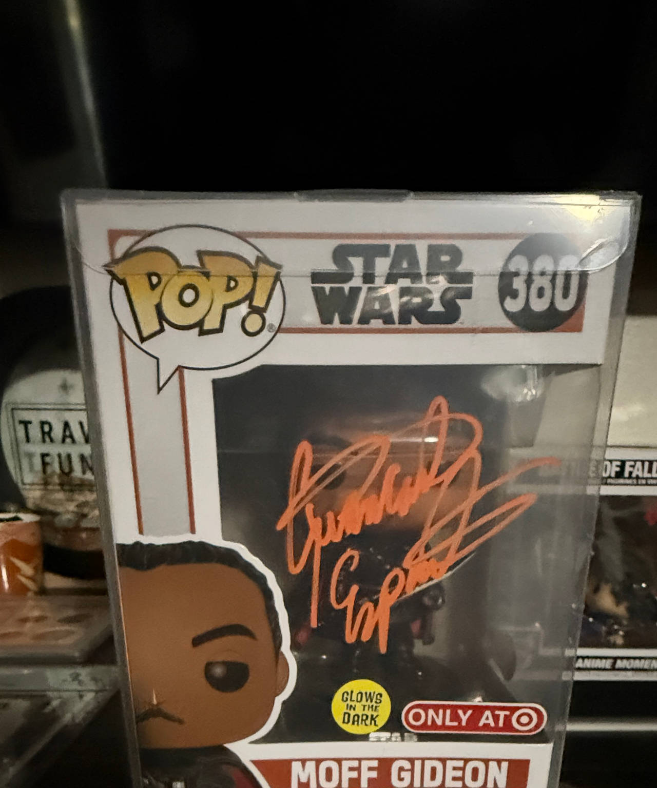 Funko Pop! Moff Gideon #380 Target Exclusive Glow in the Dark Signed by Giancarlo Esposito