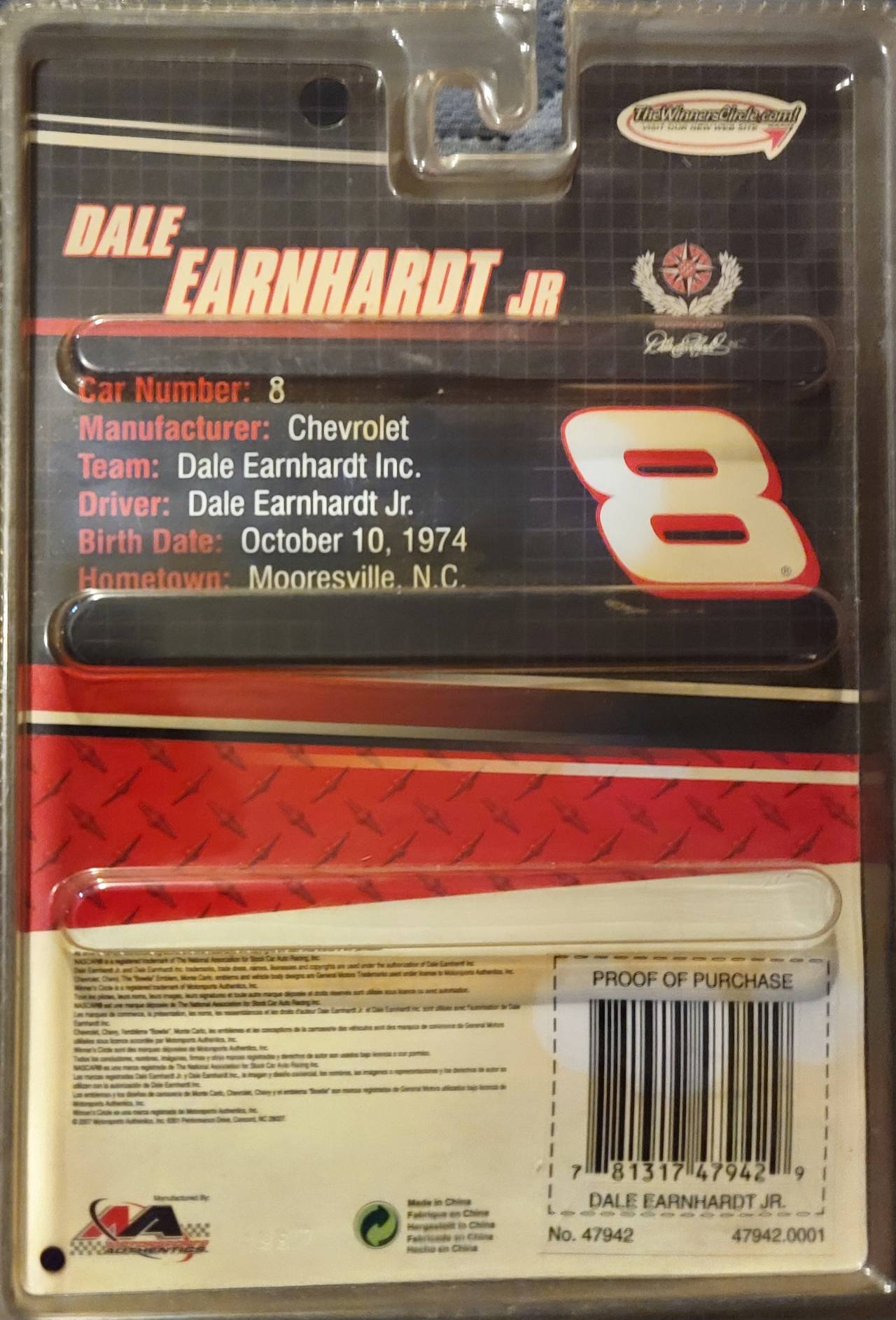Winner's Circle Dale Earnhardt Jr. #8 1:64 Die-Cast Stock Car