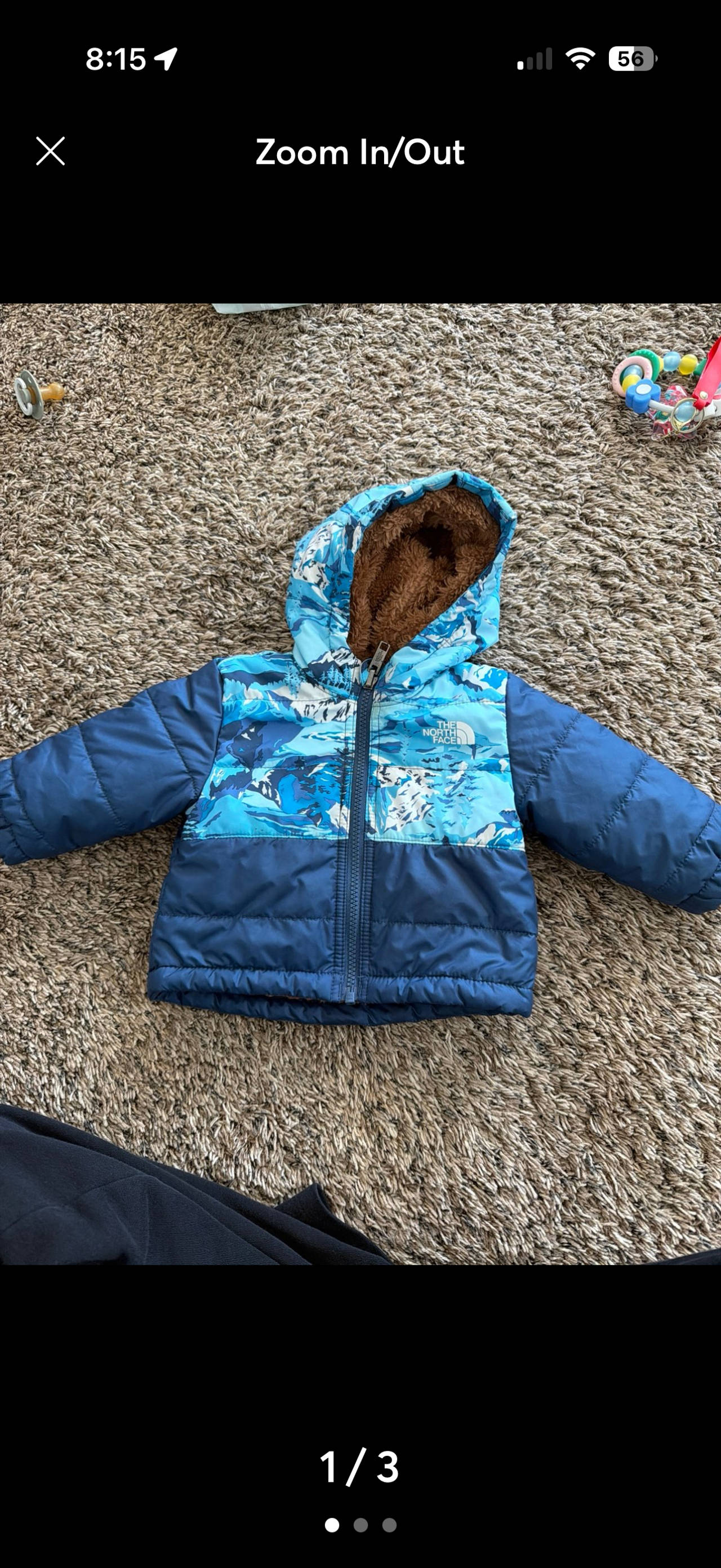 The North Face Toddler Chimborazo Reversible Jacket