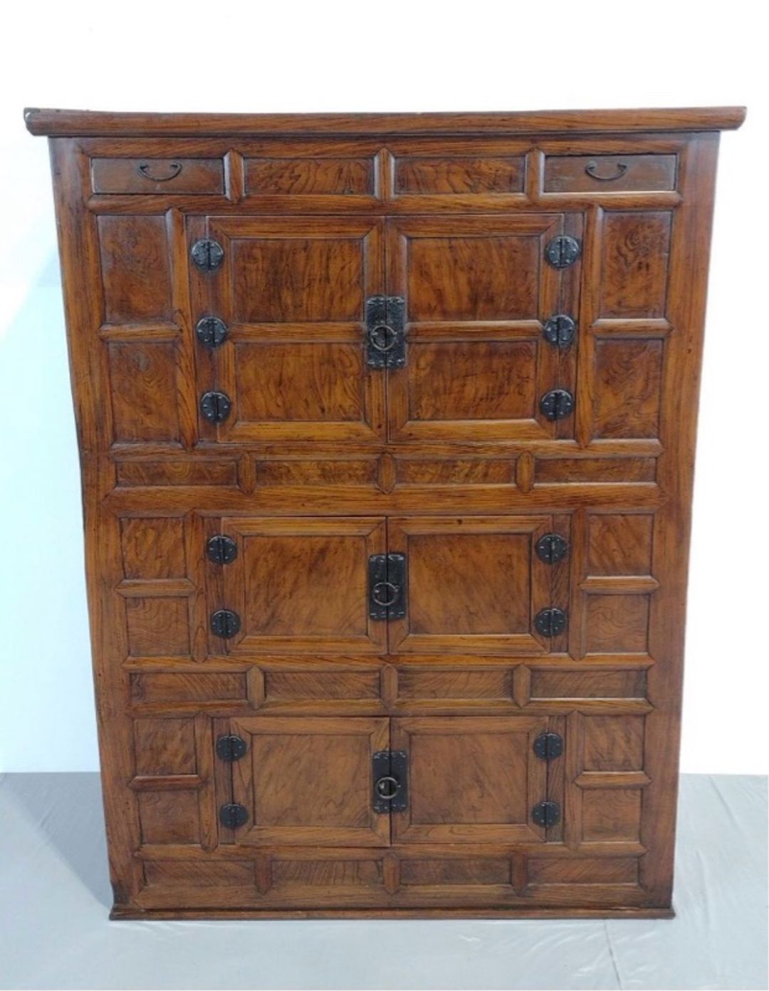 Korean Antique Elm Wood Kitchen Chest