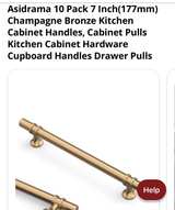 Asidrama 10 Pack 7 Inch Champagne Bronze Cabinet Pulls - Image 1