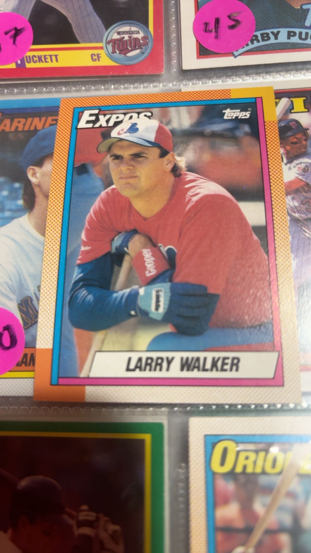 Topps Larry Walker 1990 Rookie Card #757