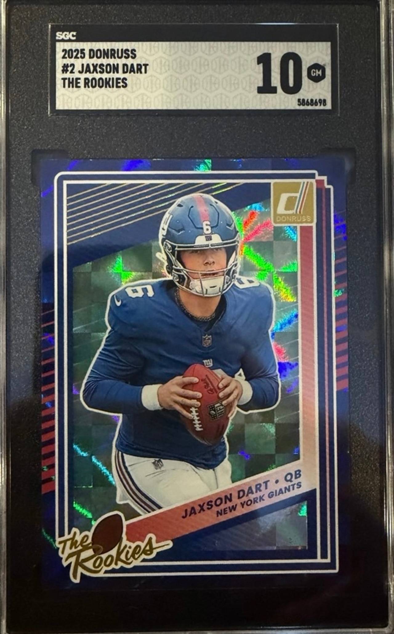 2025 Donruss Jaxson Dart The Rookies SGC 10