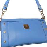 MCM Mini Pouchette Shoulder Bag in Blue Leather - Image 4